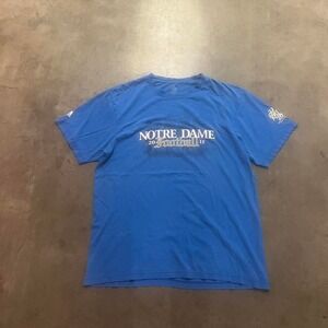 notre dame football beautifully distressed adidas‎ front and back logo t-shirt